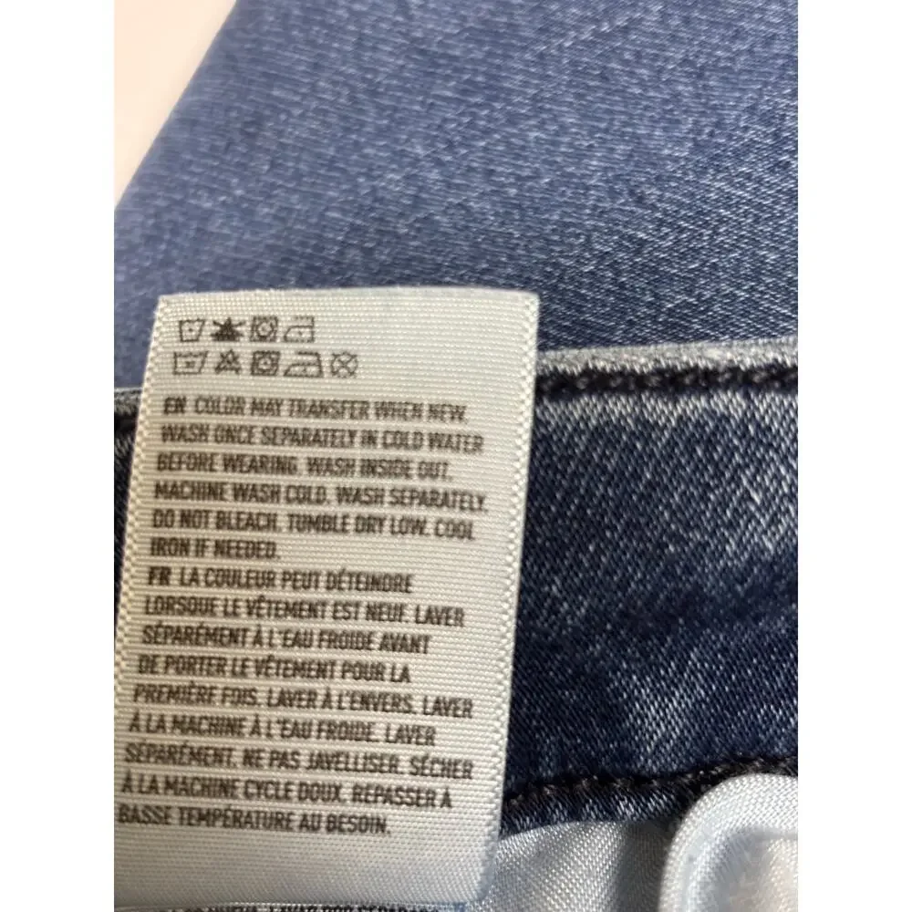 American Eagle Curvy High-Rise Jeggings‎ Blue Denim Jeans Distressed Size 4